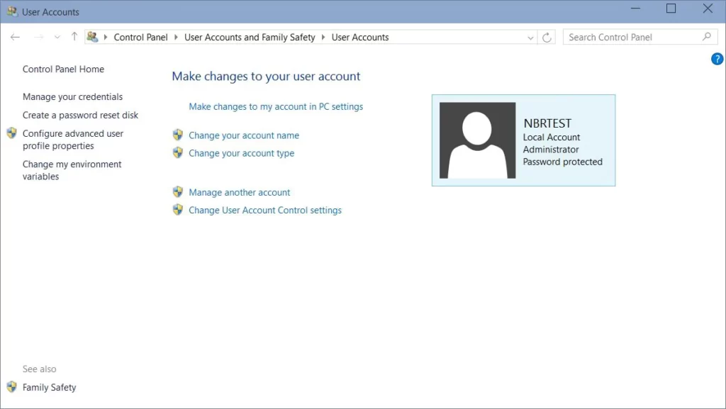 Delete a User Account in Windows 10 5